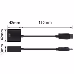 ACT AC7515 cavo e adattatore video 0,15 m DisplayPort VGA (D-Sub) Nero - Vista aggiuntiva 3