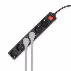 ACT AC2465 prolunghe e multiple 3 m 6 presa(e) AC Interno Nero