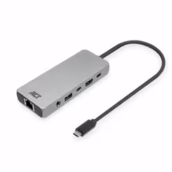 ACT AC7095, Cablato, USB 3.2 Gen 1 (3.1 Gen 1) Type-C, 100 W, 2500 Mbit/s, Grigio, 8K Ultra HD