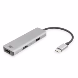ACT AC7013, Cablato, USB 3.2 Gen 1 (3.1 Gen 1) Type-C, Nero, Grigio, 5 Gbit/s, 4K Ultra HD, 4096 x 2160 Pixel