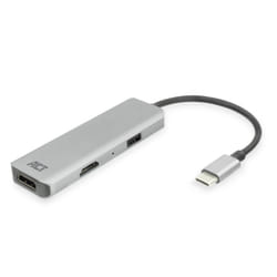 ACT AC7013 replicatore di porte e docking station per laptop Cablato USB 3.2 Gen 1 (3.1 Gen 1) Type-C Nero, Grigio