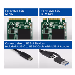 ACT AC1615 contenitore di unità di archiviazione Box esterno SSD Nero M.2