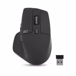 ACT AC5146, Mano destra, RF senza fili + Bluetooth, 2400 DPI, Nero