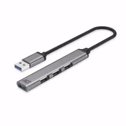 ACT AC6325, USB 3.2 Gen 1 (3.1 Gen 1) Type-A, USB 2.0, USB 3.2 Gen 1 (3.1 Gen 1) Type-A, 5000 Mbit/s, Grigio, Alluminio, 0,18 ...