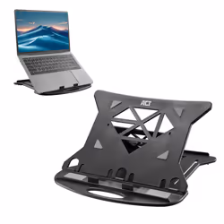 ACT AC8150, Supporto per computer portatile, Nero, Plastica, 39,6 cm (15.6")