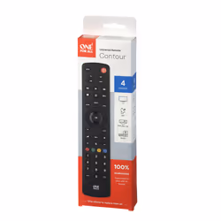 One For All Basic Contour 4 telecomando IR Wireless TV, Set-top box TV, DVD/Blu-ray, Altoparlante Soundbar Pulsanti