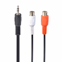 Gembird CCA-406, 3.5mm, Maschio, 2 x RCA, Femmina, 0,2 m, Nero, Rosso, Bianco