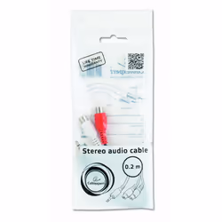 Gembird CCA-406 cavo audio 0,2 m 3.5mm 2 x RCA Nero, Rosso, Bianco