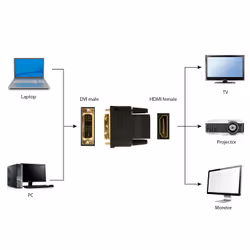 Gembird A-HDMI-DVI-2 adattatore per inversione del genere dei cavi Nero - Vista aggiuntiva 4
