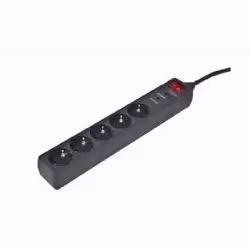 EnerGenie SPG5-C-15, 250 J, 5 presa(e) AC, 250 V, 16 A, Nero, 4,5 m
