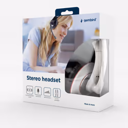 Gembird MHS-001-GW cuffia e auricolare Cablato A Padiglione Musica e Chiamate Bianco - Vista aggiuntiva 4