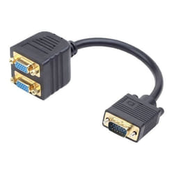 Gembird CC-VGAX2-20CM cavo VGA 0,2 m VGA (D-Sub) 2 x VGA (D-Sub) Nero