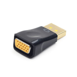 Gembird A-DPM-VGAF-01 adattatore per inversione del genere dei cavi DisplayPort VGA Nero