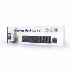 Gembird KBS-W-01 tastiera Mouse incluso Universale RF Wireless QWERTY Inglese Nero - Vista aggiuntiva 4