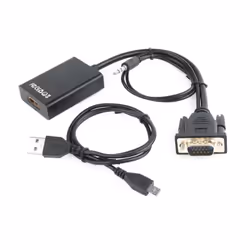 Gembird A-VGA-HDMI-01, 0,15 m, HDMI tipo A (Standard), VGA (D-Sub), Maschio, Femmina, 1920 x 1080 Pixel