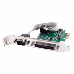 Gembird PEX-COMLPT-01, PCIe, Parallelo, RS-232, Femmina, A basso profilo, PCIe 3.0, Windows 10, Windows 7, Windows 8