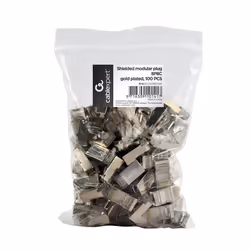 Gembird PLUG5SP/100 cavo di collegamento RJ-45 Trasparente