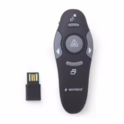 Gembird *Wireless presenter with laser pointer, 64 g, 105 x 38 mm, 2,5 cm, AAA, Nero