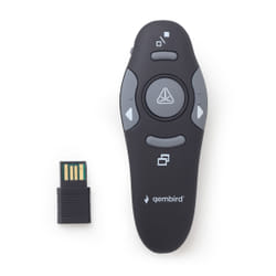Gembird *Wireless presenter with laser pointer puntatore 660 nm 10 m Nero