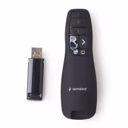 Gembird *Wireless presenter with laser pointer puntatore 660 nm 10 m Nero