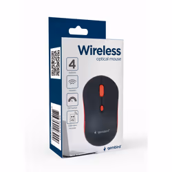 Gembird WIRELESS OPTICAL MUSW-4B-03-R 1600DP - Maus mouse Ufficio Ambidestro RF Wireless Ottico 1600 DPI - Vista aggiuntiva 2