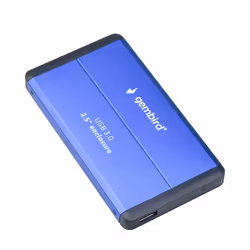 Gembird EE2-U3S-2-B, Custodia per Disco Rigido (HDD), 2.5", SATA, Collegamento del dispositivo USB, Blu