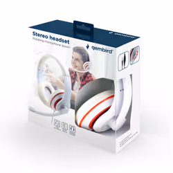 Gembird MHS-03-WTRD cuffia e auricolare Cablato A Padiglione Musica e Chiamate Rosso, Bianco - Vista aggiuntiva 4