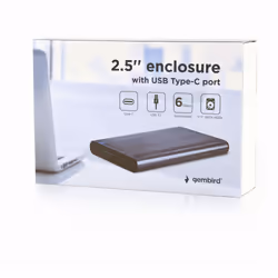 Gembird EE2-U3S-6-GR contenitore di unità di archiviazione Box esterno HDD/SSD Alluminio 2.5" - Vista aggiuntiva 4