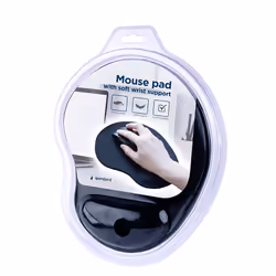 Gembird MP-ERGO-01 tappetino per mouse Nero