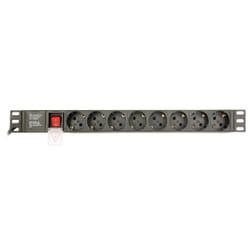 Gembird EG-PDU-014 unità di distribuzione dell'energia (PDU) 8 presa(e) AC 1U Nero