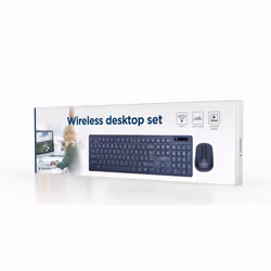 Gembird KBS-WCH-03 tastiera Mouse incluso Universale Wireless a RF + USB QWERTY Inglese Nero