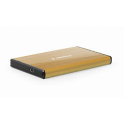 Gembird EE2-U3S-3-GL contenitore di unità di archiviazione Custodia per Disco Rigido (HDD) Oro 2.5"