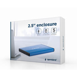 Gembird EE2-U3S-3-DB contenitore di unità di archiviazione Custodia per Disco Rigido (HDD) Blu 2.5"