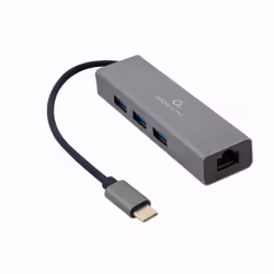 Gembird A-CMU3-LAN-01, USB 3.2 Gen 1 (3.1 Gen 1) Type-C, 10,100,1000 Mbit/s, IEEE 802.1Q, IEEE 802.1p, IEEE 802.3az, IEEE 802 ...