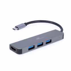 Gembird A-CM-COMBO2-01, USB 3.2 Gen 1 (3.1 Gen 1) Type-C, Grigio, HDMI, USB 3.2 Gen 1 (3.1 Gen 1) Type-A, USB 3.2 Gen 1 (3.1 ...