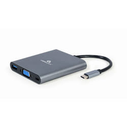 Gembird A-CM-COMBO6-01 replicatore di porte e docking station per laptop USB 3.2 Gen 1 (3.1 Gen 1) Type-C Grigio