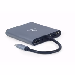 Gembird A-CM-COMBO6-01 replicatore di porte e docking station per laptop USB 3.2 Gen 1 (3.1 Gen 1) Type-C Grigio