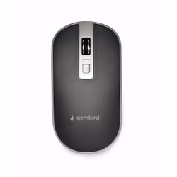Gembird MUSW-4B-06-BS, Ambidestro, Ottico, RF Wireless, 1600 DPI, Blu, Argento