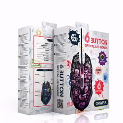 Gembird MUS-6B-GRAFIX-01 mouse Ufficio Mano destra USB tipo A Ottico 3600 DPI - Vista aggiuntiva 3