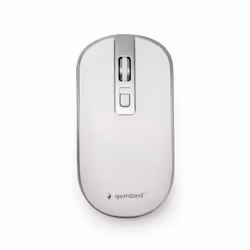 Gembird MUSW-4B-06-WS, Ambidestro, Ottico, RF Wireless, 1600 DPI, Argento, Bianco