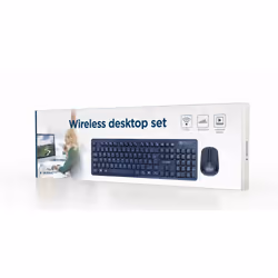 Gembird KBS-WCH-03-DE tastiera Mouse incluso Universale RF Wireless QWERTZ Tedesco Nero