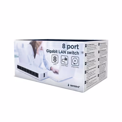 Gembird NSW-G8-01 switch di rete Non gestito Gigabit Ethernet (10/100/1000) Bianco - Vista aggiuntiva 3