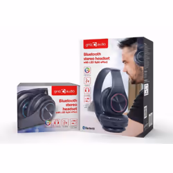 Gembird BHP-LED-01 cuffia e auricolare Con cavo e senza cavo A Padiglione Musica/Giornaliera Micro-USB Bluetooth Nero - Vista aggiuntiva 7