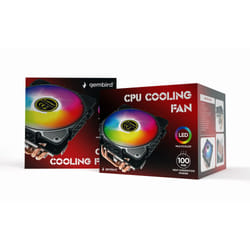 Gembird CPU-HURACAN-ARGB-X140 sistema di raffreddamento per computer Processore Raffreddatore d'aria 12 cm Nero, Bianco