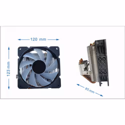 Gembird CPU-HURACAN-ARGB-X140 sistema di raffreddamento per computer Processore Raffreddatore d'aria 12 cm Nero, Bianco - Vista aggiuntiva 6