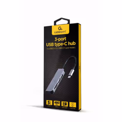 Gembird A-CM-COMBO5-02 replicatore di porte e docking station per laptop Cablato USB 3.2 Gen 1 (3.1 Gen 1) Type-C Argento