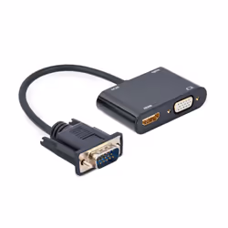 Gembird A-VGA-HDMI-02, 0,15 m, HDMI + VGA (D-Sub), VGA (D-Sub), Femmina, Maschio, 5 V