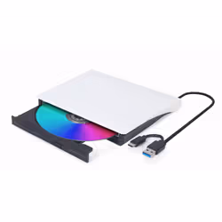 Gembird DVD-USB-03-BW lettore di disco ottico DVD±RW Nero, Bianco