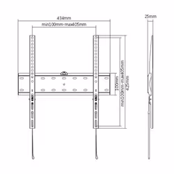 Gembird WM-55F-02 Supporto TV a parete 139,7 cm (55") Nero - Vista aggiuntiva 2