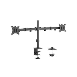Gembird MA-D2-01 Supporti a parete per TV 32" Scrivania Nero
